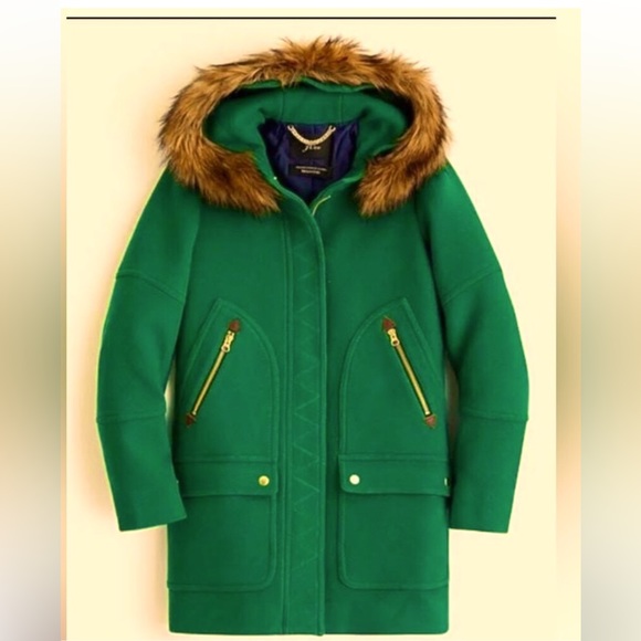 J. Crew Jackets & Blazers - J. Crew Coat Kelly Green Château Stadium Cloth